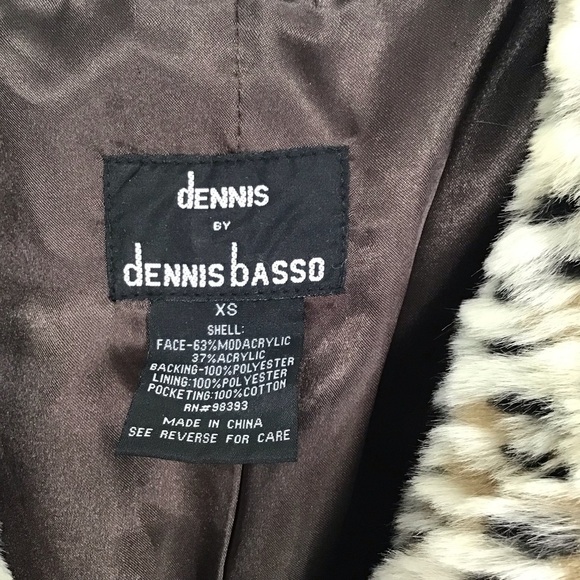 Dennis Basso Faux Fur Soft Hooded Animal Print Coat Jacket Plush Luxury Size XS - Picture 4 of 9